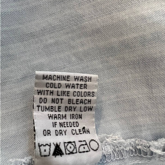 Velvet Heart Dress in Pale Blue w/White Stripes Button-up Sleeveless Size Medium - Picture 5 of 5